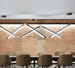 Suspension, Pipeline CM9, 0-10V, noir et cuivre, LED, 2700K, L322cm, H71cm - A-N-D