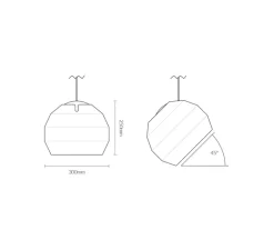 Suspension*Vitamin Suspension, Pitch, , Ø30cm, H25cm - corail électrique