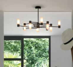 Plafonnier & Spot*Manufacture Suspension, plafonnier, NATA, 10, , Ø83cm, H44cm - noir