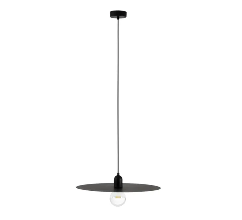 Suspension*Faro Suspension, Plat, ,Ø50cm, H62.5 cm / 159cm - noir
