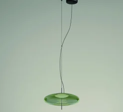 Suspension*LEDS C4 Suspension, Plat, , LED, dim, 2700k, 805 lm, Ø40cm, H22,5cm - vert