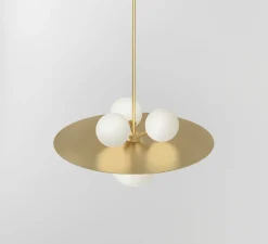 Suspension*Atelier Areti Suspension, Plate and Spheres, , L65cm, H68,5cm - laiton brossé