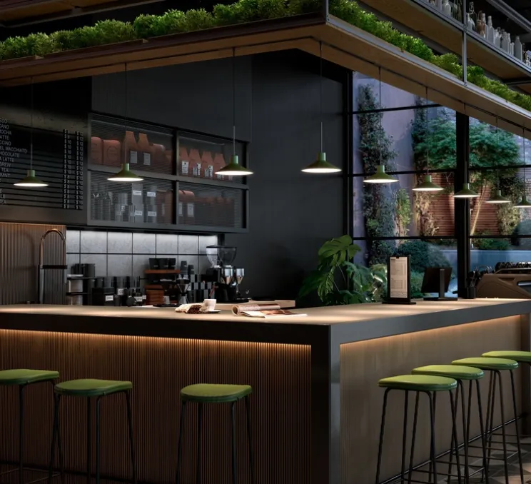 Suspension, Platet S/20, Gris olive, Ø20cm, H24cm - Bover