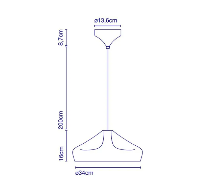 Suspension, Pleat Box 36, terracotta et blanc, Ø34cm, H16cm - Marset