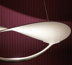 Suspension*Foscarini Suspension, Plena dimmable, , LED, 2700K, 3530lm, L70cm, H27cm - blanc