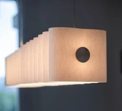 Suspension, Pli, blanc, LED, dim, 2700K, 4640 lm, L85cm, H18cm - Foscarini