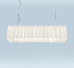 Suspension, Pli, blanc, LED, dim, 2700K, 4640 lm, L85cm, H18cm - Foscarini