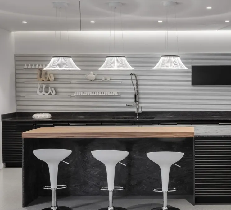 Suspension, Plissè, anthracite, LED, 3000K, 1150 lm, Ø45cm, H33cm - Martinelli Luce