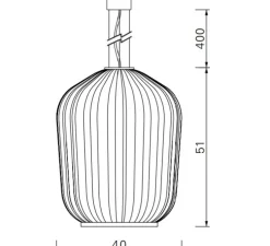 Suspension, Plissée, bronze, LED, 2700K, 700 lm, Ø40cm, H51cm - Classicon