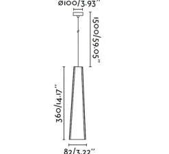 Suspension, Pluma, LED, 3000k, 450lm, noir et or, H36cm - FARO