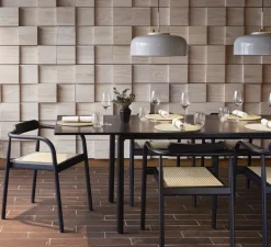 Suspension, Podgy, gris cendre et bouton interrupteur jaune, Ø42cm, H27cm - Please Wait to be Seated