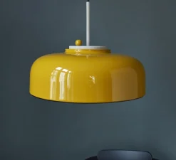 Suspension*Please Wait to be Seated Suspension, Podgy, , Ø42cm, H27cm - jaune safran