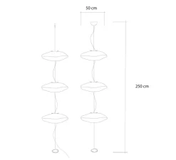 Suspension*Celine Wright Suspension, Points de Suspension, branchement sol, , L50cm, H250cm - blanc