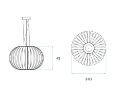 Suspension, Poppy, blanc ivoire, Ø63cm - LZF
