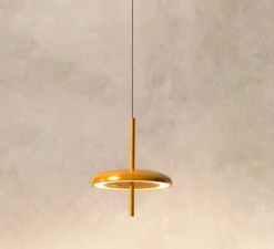 Suspension*Nexia Suspension, Porte, , IP43, LED, dim, 2300-2700-3000K, 500 lm, Ø16cm, H20,2cm - jaune miel