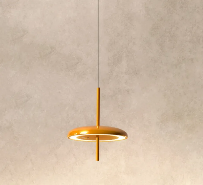 Suspension*Nexia Suspension, Porte, , IP43, LED, dim, 2300-2700-3000K, 500 lm, Ø16cm, H20,2cm - jaune miel