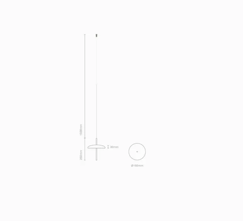 Suspension*Nexia Suspension, Porte, , IP43, LED, dim, 2300-2700-3000K, 500 lm, Ø16cm, H20,2cm - jaune miel