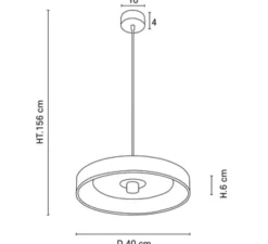 Suspension*Market Set Suspension, Portinatx, , Ø40cm, H6cm - blanc