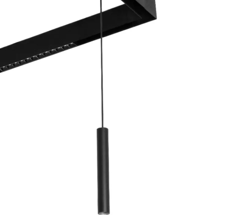 Suspension*Faro Architectural Suspension pour rail encastrable, Neso Top 40°, , LED, dim, 3000K, 444 lm, Ø3,5cm, H25cm - noir