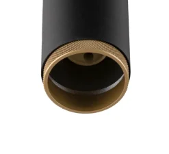 Suspension*SLV Suspension pour rail, GRIP! L, noir & or, Ø5,7cm, H31,5cm - noir & or