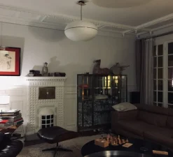 Suspension*Celine Wright Suspension, Precious XL, , Ø60cm, H39cm - blanc, laiton