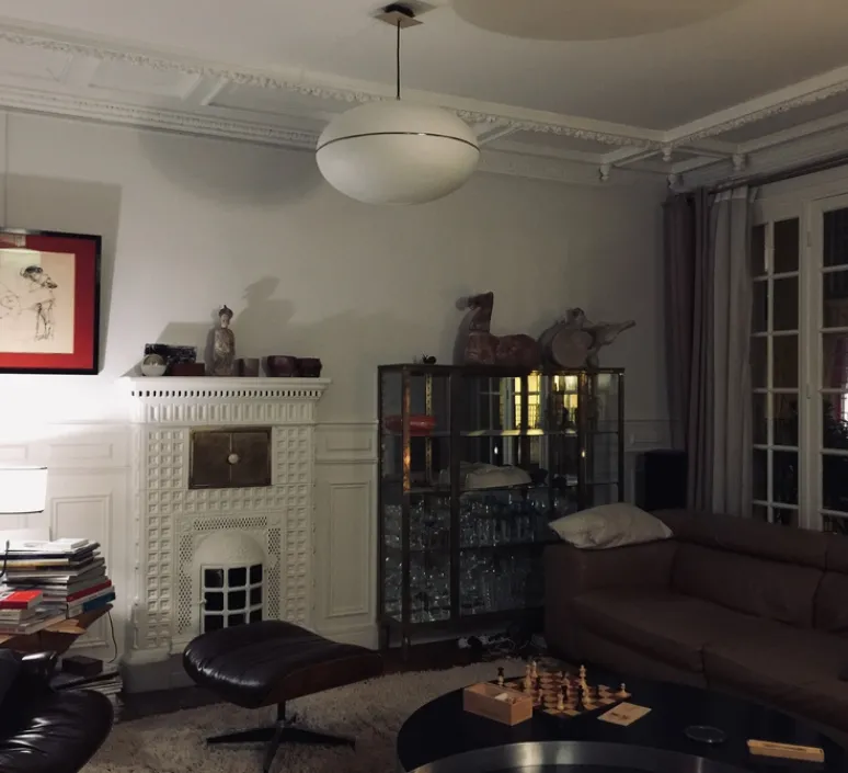 Suspension*Celine Wright Suspension, Precious XL, , Ø60cm, H39cm - blanc, laiton