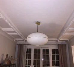 Suspension*Celine Wright Suspension, Precious XL, , Ø60cm, H39cm - blanc, laiton