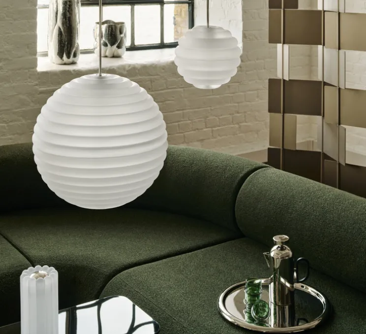 Suspension, Press Frosted Large, verre givré, IP55, LED, 2700K, Ø30cm - Tom Dixon