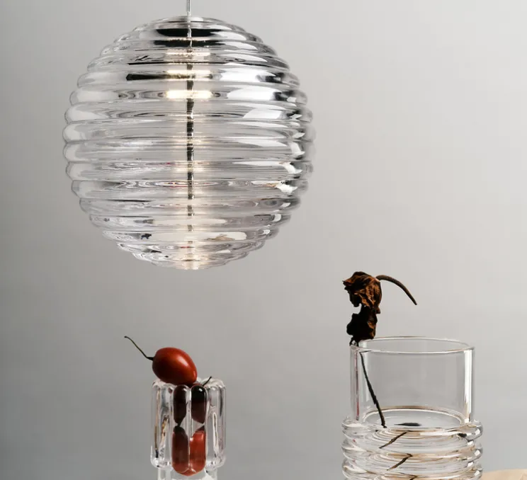 Suspension, Press, Sphère, transparent, LED, dim, 2700K, 680 lm, Ø30cm, H30cm - Tom Dixon