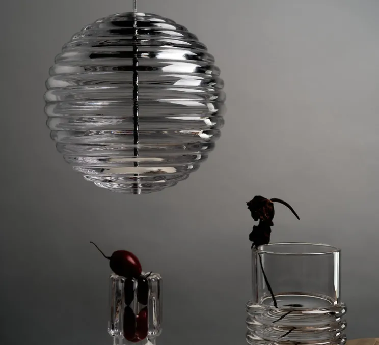 Suspension, Press, Sphère, transparent, LED, dim, 2700K, 680 lm, Ø30cm, H30cm - Tom Dixon