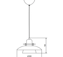 Suspension, Primus IV, sable et laiton, Ø28cm, H19,6cm - Belid