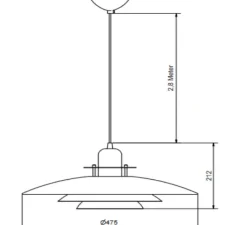Suspension*Belid Suspension, Primus V, , Ø47,5cm, H21,2cm - sable et laiton