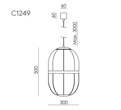 Suspension*Aromas del Campo Suspension, Pull, C1249, , Ø30cm, H50cm - noir mat