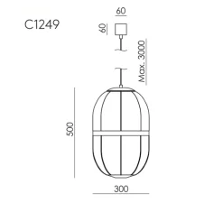 Suspension, Pull, C1249, vieil or, Ø30cm, H50cm - Aromas del Campo