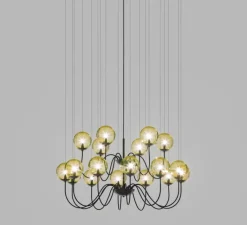 Suspension*Vistosi Suspension, PUPPET SP 18, , Ø130cm - ambre transparent