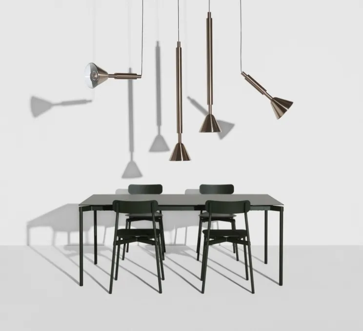 Suspension, Pyl, grande, acier, LED, dim, 2700K, 970 lm, Ø21,6cm, H110cm - Petite Friture