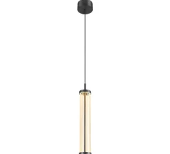 Suspension, Quimera, bronze foncé mat, LED, dim, 2700-3000K, 320 lm, Ø7,6cm, H47cm - SLV