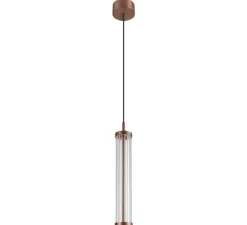 Suspension, Quimera, cuivre foncé mat, LED, dim, 2700-3000K, 320 lm, Ø7,6cm, H47cm - SLV