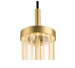Suspension, Quimera, laiton brossé, LED, dim, 2700-3000K, 320 lm, Ø7,6cm, H47cm - SLV