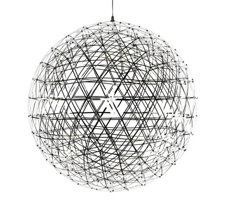 Suspension*Moooi Suspension, Raimond II, R43, câble 10m, , LED, dim, 2500k, 664 lm, Ø43cm, H43cm - acier inoxydable