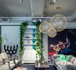 Suspension*Moooi Suspension, Raimond II, R43, câble 10m, , LED, dim, 2500k, 664 lm, Ø43cm, H43cm - acier inoxydable