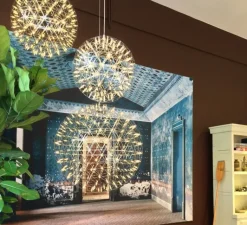 Suspension*Moooi Suspension, Raimond II, R43, câble 10m, , LED, dim, 2500k, 664 lm, Ø43cm, H43cm - acier inoxydable