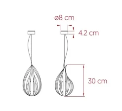 Suspension*LZF Suspension, Raindrop SP, , Ø18cm, H30cm - blanc ivoire