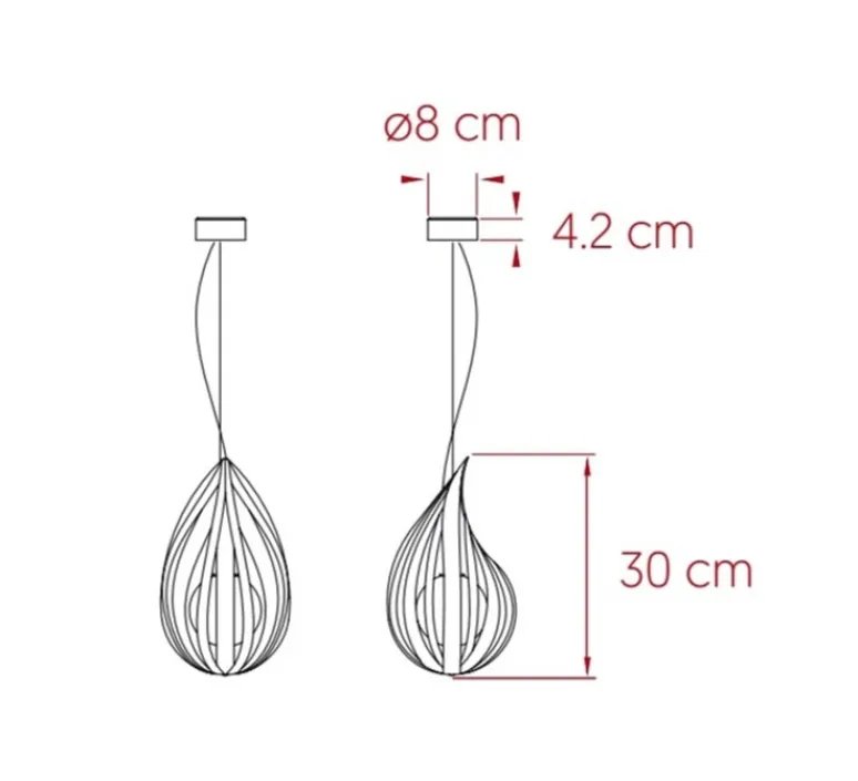 Suspension*LZF Suspension, Raindrop SP, , Ø18cm, H30cm - blanc ivoire