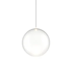 Suspension*Lodes Suspension, Random solo 18 sans rosace, , LED, dim, 3000K, 160 lm, Ø18cm, H18,7cm - blanc givré