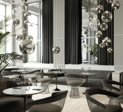 Suspension*Lodes Suspension, Random solo 14 sans rosace, , LED, dim, 3000K, 160 lm, Ø14cm, H14,7cm - transparent