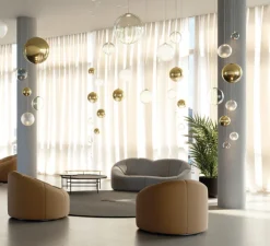 Suspension*Lodes Suspension, Random solo 14 sans rosace, , LED, dim, 3000K, 160 lm, Ø14cm, H14,7cm - blanc givré