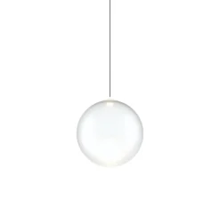 Suspension*Lodes Suspension, Random solo 14 sans rosace, , LED, dim, 3000K, 160 lm, Ø14cm, H14,7cm - blanc givré