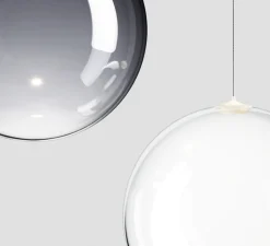 Suspension*Lodes Suspension, Random solo 28 sans rosace, , LED, dim, 3000K, 160 lm, Ø28cm, H28,7cm - transparent