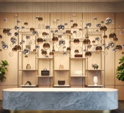 Suspension*Lodes Suspension, Random solo 28 sans rosace, , LED, dim, 3000K, 160 lm, Ø28cm, H28,7cm - transparent